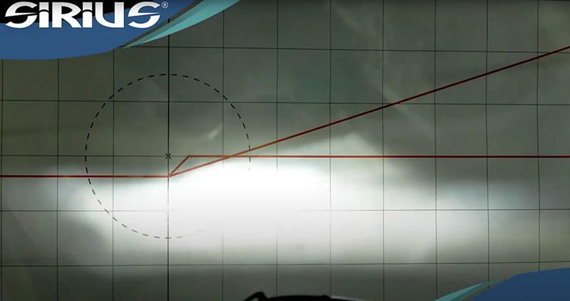 sirius h419 led izzó autóba - vetítési kép