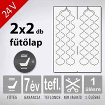 KIYO AWHL teflonszálas beépíthető ülésfűtés 2 fűtési fokozattal, 1 üléshez, 24V KIYO AWHL teflonszálas beépíthető ülésfűtés 2 fűtési fokozattal, 1 üléshez, 24V