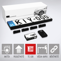 KIYO ULTIMATE AP 4 GPS komplett traffipaxvédelmi rendszer: Lézerblokkoló 4db rendszámkertbe építhető lézerszenzorral, GPS adatbázissal.