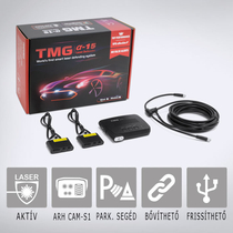 TMG Alpha15-2: Aktív lézeres traffipaxvédelmi termék 2db szenzorral akár távolságtartós autók első védelmére 