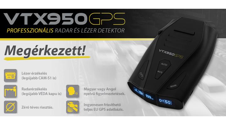 Megérkezett a KIYO VTX950 GPS radar- és lézerdetektor GPS adatbázissal!